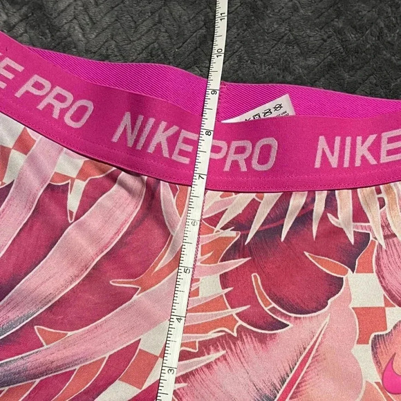 Nike Pro DRI-FIT Capri Leggings Girls SZ Large High Rise Tropical Print - Picture 5 of 10